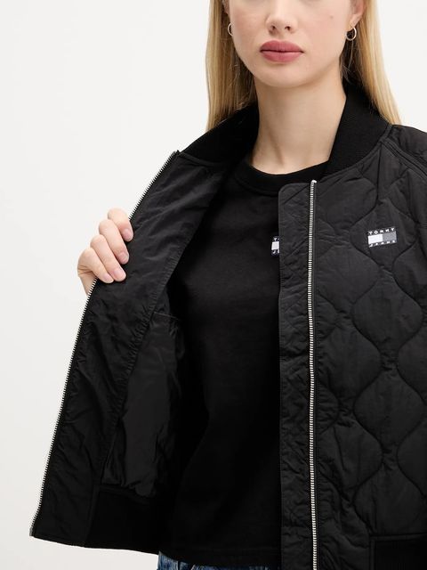 Tommy Jeans kurtka bomber kolor czarny przejściowa DW0DW21631