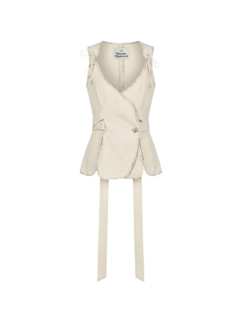 Vivienne Westwood Roxy wrap-design peplum top - Neutrals - zdjęcie produktu nr 1