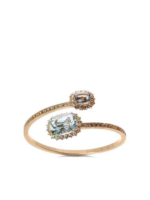 Dolce & Gabbana 18kt yellow gold acquamarine and sapphire ring - zdjęcie produktu nr 1
