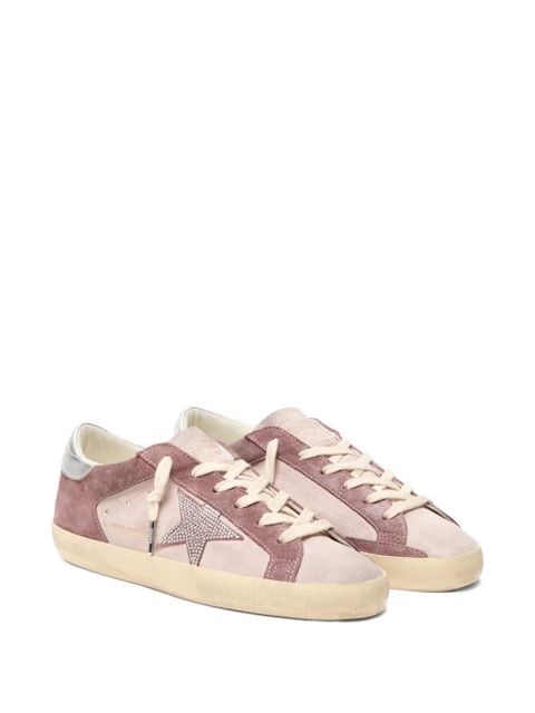 Golden Goose Super-star suede crystal glitter sneakers - Pink - zdjęcie produktu nr 2