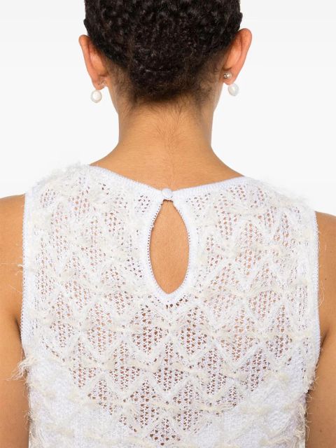 Chloé frayed mini dress - Neutrals