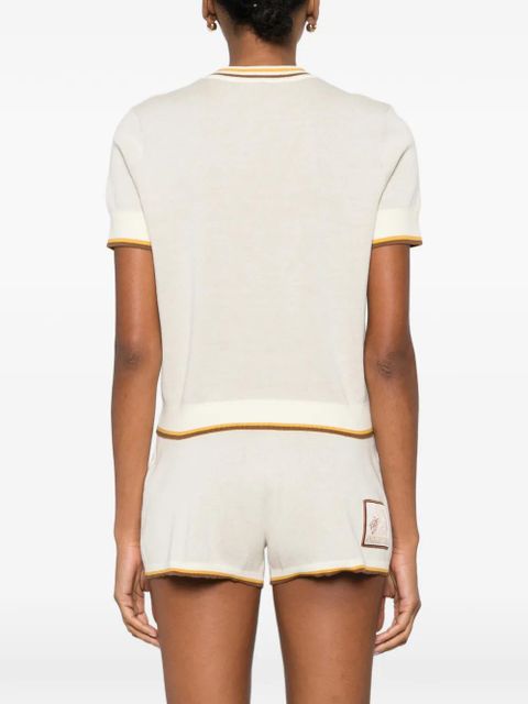 ZIMMERMANN Daylightpam-tree jacquard T-shirt - Neutrals