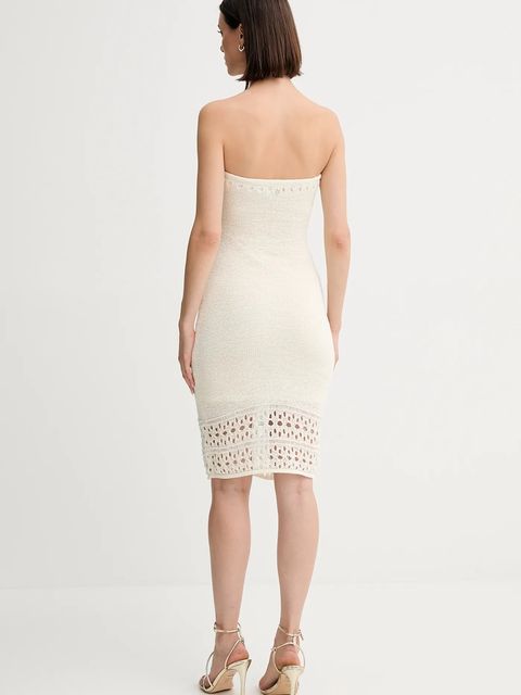 Guess sukienka LEAH kolor beżowy mini dopasowana W5YK76 Z3P21