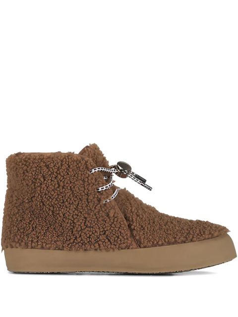 Le Monde Beryl 27mm shearling lace-up ankle boots - Brown - zdjęcie produktu nr 1