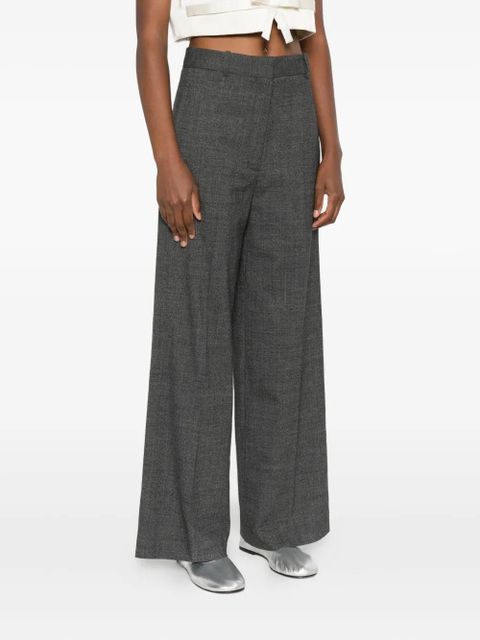 SANDRO flat-front tailored trousers - Grey