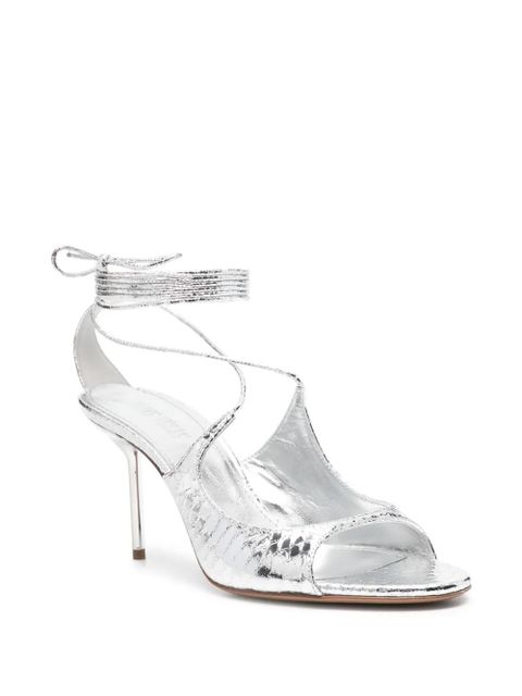 Paris Texas 85mm leather sandals - Silver - zdjęcie produktu nr 2