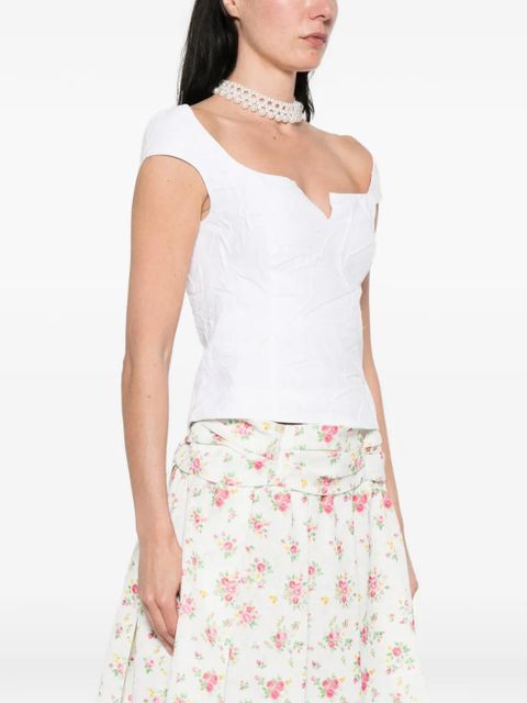 SHUSHU/TONG V-neck top - White