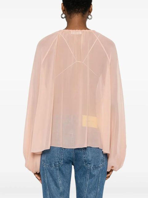 Blumarine georgette ruffled blouse - Pink