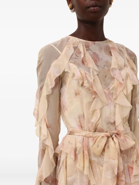 ZIMMERMANN Hypnotic Frill ruffled maxi dress - Neutrals