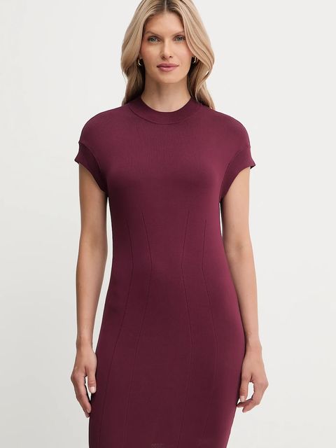 Armani Exchange sukienka kolor bordowy mini prosta XW000764 AF10352 - zdjęcie produktu nr 1