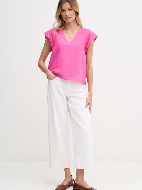 Lola Casademunt bluzka damska z lnem - zdjęcie produktu nr 1