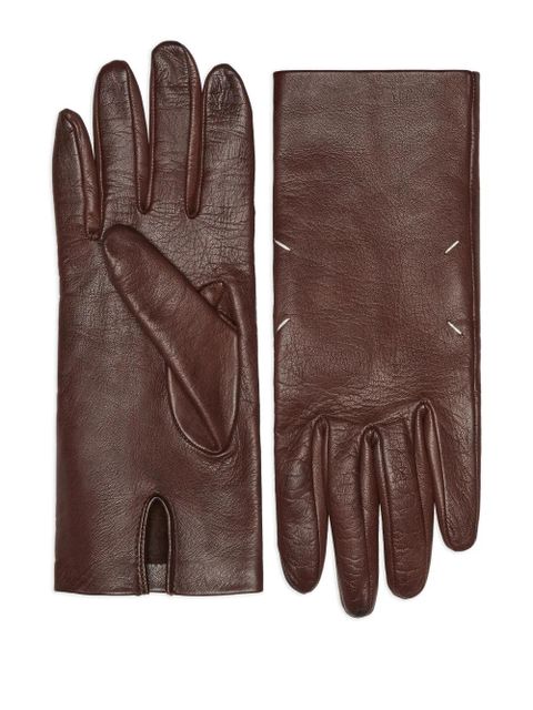 Maison Margiela leather fingerless gloves - Brown - zdjęcie produktu nr 1