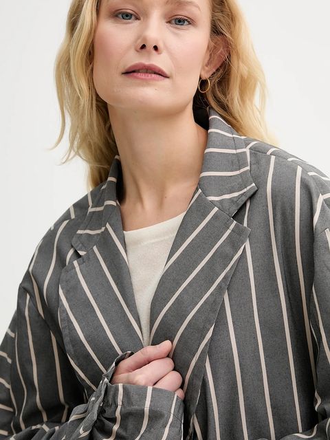 MMC STUDIO kurtka damska kolor szary przejściowa oversize FRAKTA