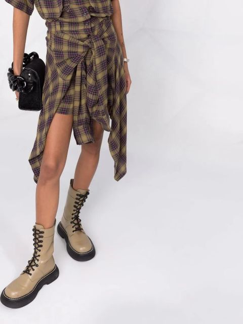 Diesel check-print dress - Green