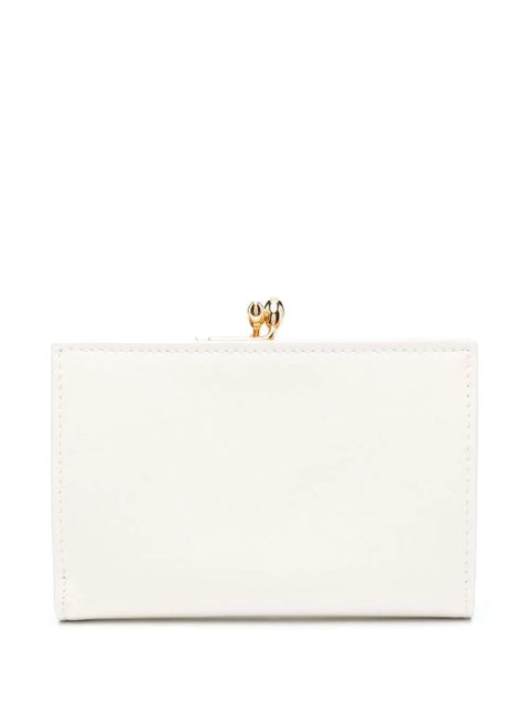 Jil Sander logo-detail leather purse - White