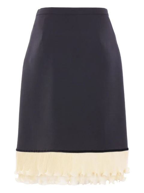 Valentino Garavani pleated-trim bow skirt - Black - zdjęcie produktu nr 2