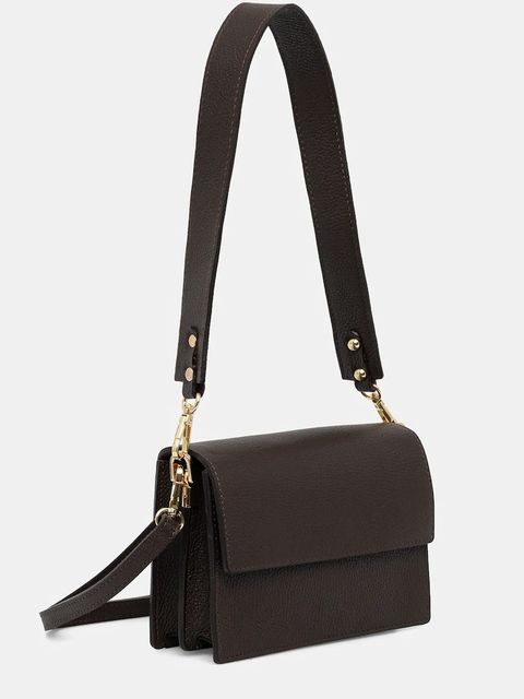 Answear.LAB torebka skórzana kolor brązowy