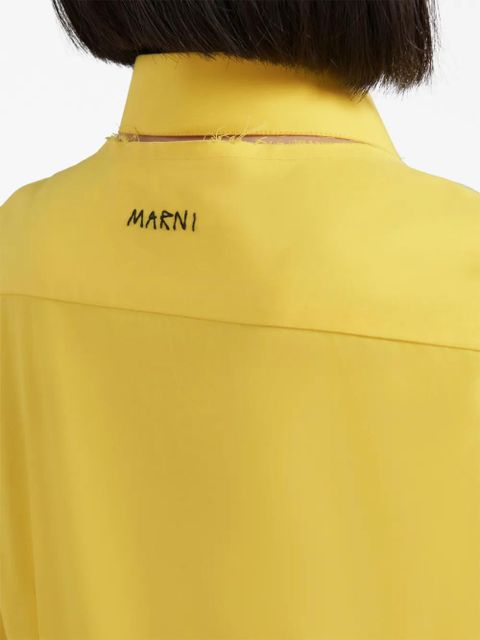 Marni balloon-sleeve poplin shirt - Yellow