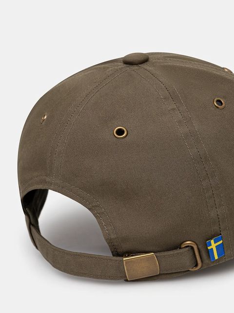 Fjallraven czapka z daszkiem Vidda kolor zielony z aplikacją F77357