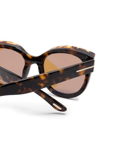TOM FORD Eyewear Tamara oversize-frame sunglasses - Brown
