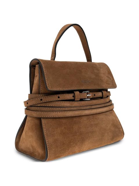 Moschino buckled top-handle tote bag - Brown