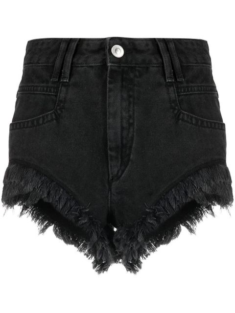 MARANT ÉTOILE frayed denim shorts - Black - zdjęcie produktu nr 1