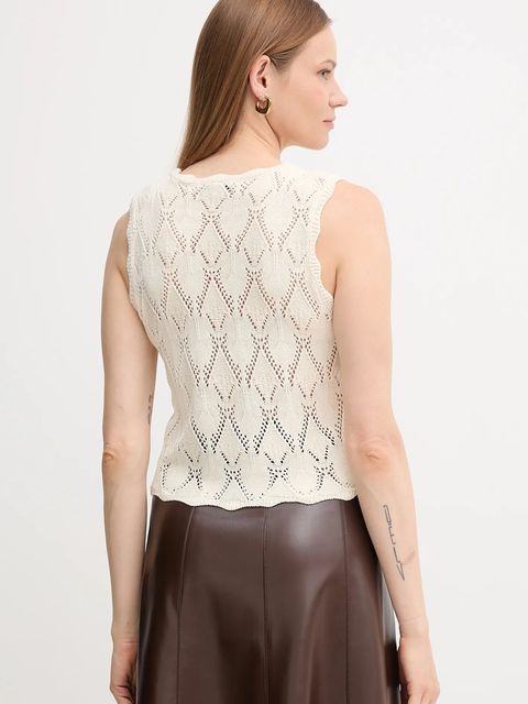 Hoss Intropia kamizelka damski kolor beżowy lekki - zdjęcie produktu nr 2