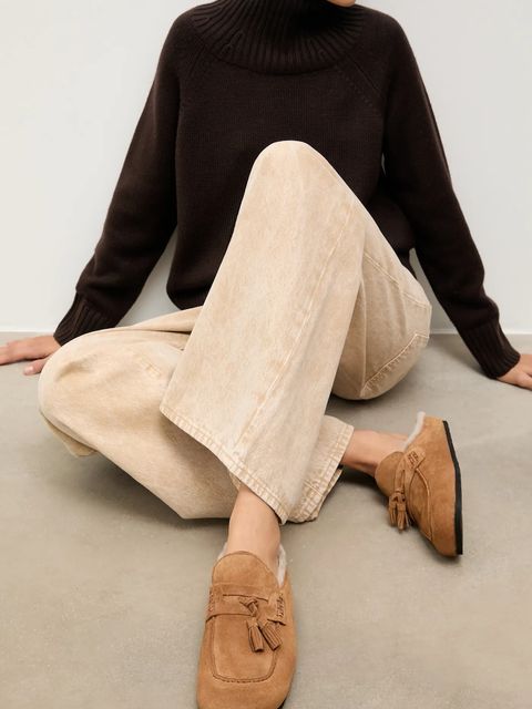 Answear.LAB klapki zamszowe damskie kolor brązowy - zdjęcie produktu nr 1