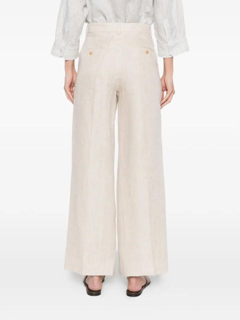 Weekend Max Mara Malizia pressed-crease pallazo pants - Neutrals