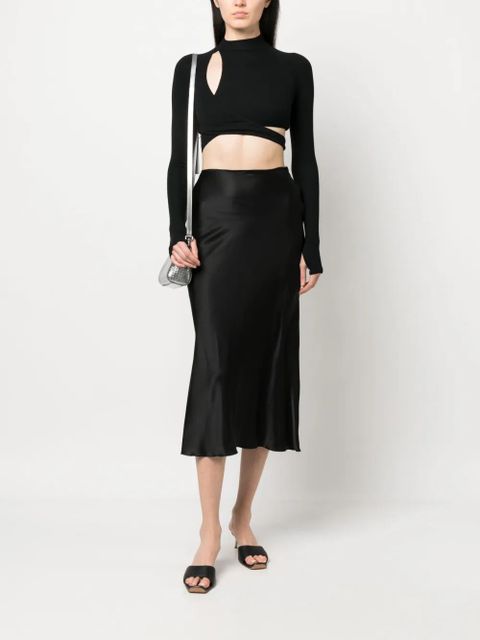 MANURÍ Patricia silk skirt - Black - zdjęcie produktu nr 2