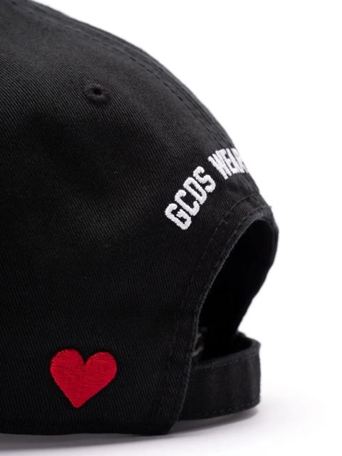 GCDS logo-embroidered cap - Black