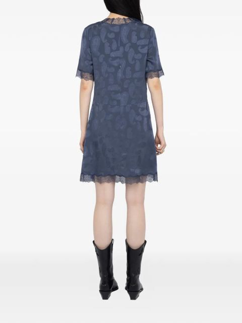 Zadig&Voltaire paisley-pattern V-neck dress - Blue