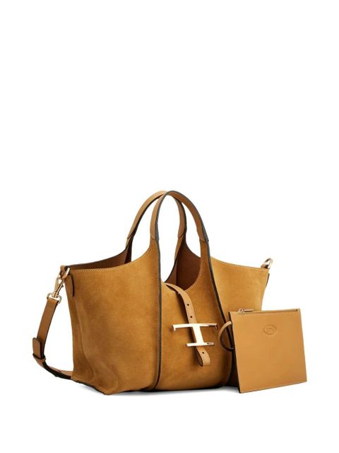Tod's mini Timeless T-buckle suede tote bag - Brown - zdjęcie produktu nr 2