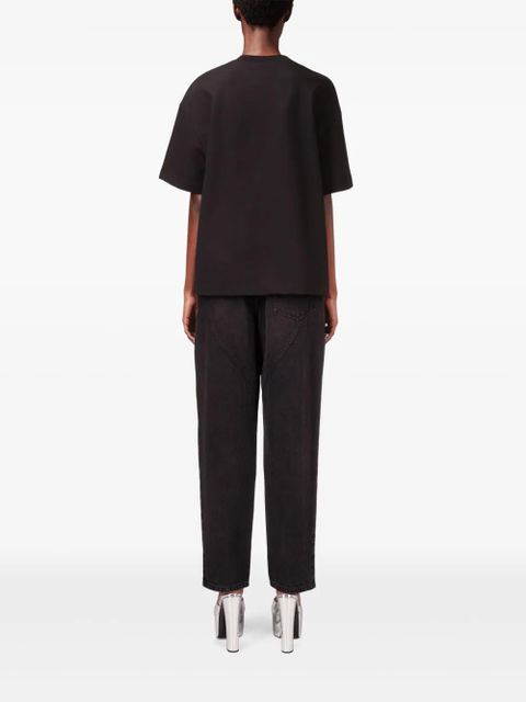 AREA crystal-embellished T-shirt - Black
