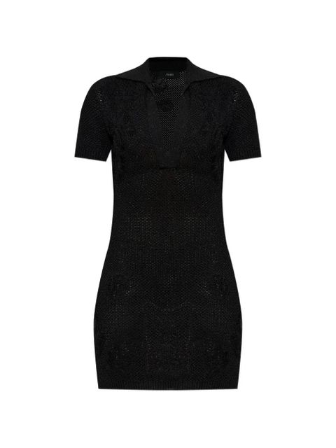 AMIRI V-neck knitted mini dress - Black - zdjęcie produktu nr 1