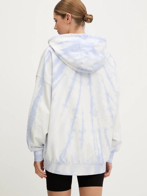 Guess bluza damska kolor niebieski z kapturem wzorzysta V5GQ16 KCRQ0 - zdjęcie produktu nr 2