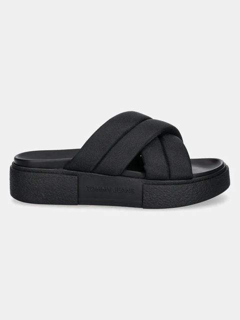 Tommy Jeans klapki FLATFORM SANDAL damskie kolor czarny na platformie EN0EN02775 - zdjęcie produktu nr 2