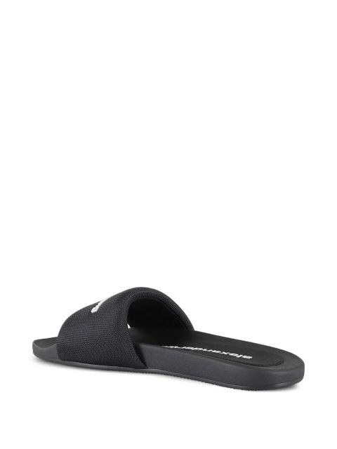Alexander Wang logo-embossed pool sandals - Black