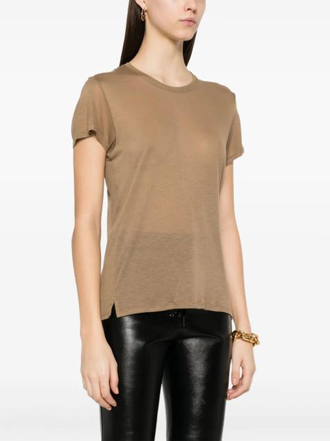 TOM FORD semi-sheer T-shirt - Brown