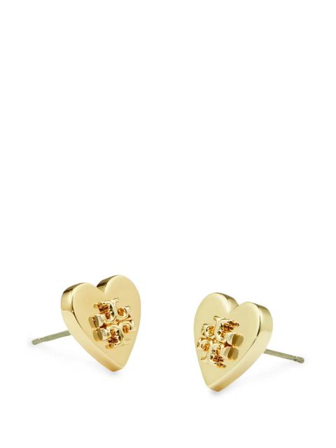 Tory Burch Forget Me Not heart-motif logo-detail earrings - Gold - zdjęcie produktu nr 2