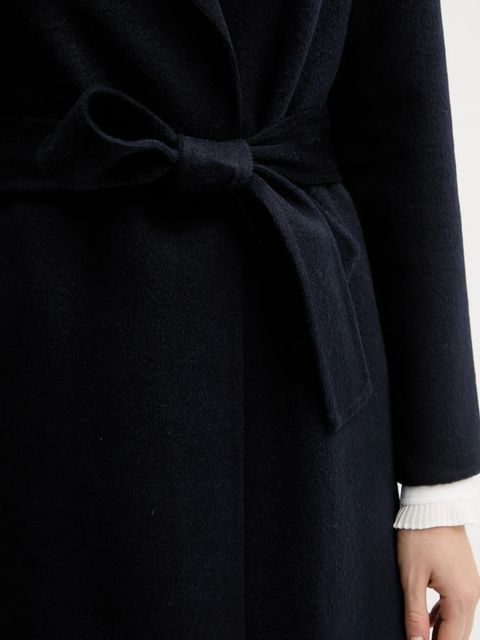 Silvian Heach płaszcz z wełną GOITIA kolor granatowy GPA25329CP