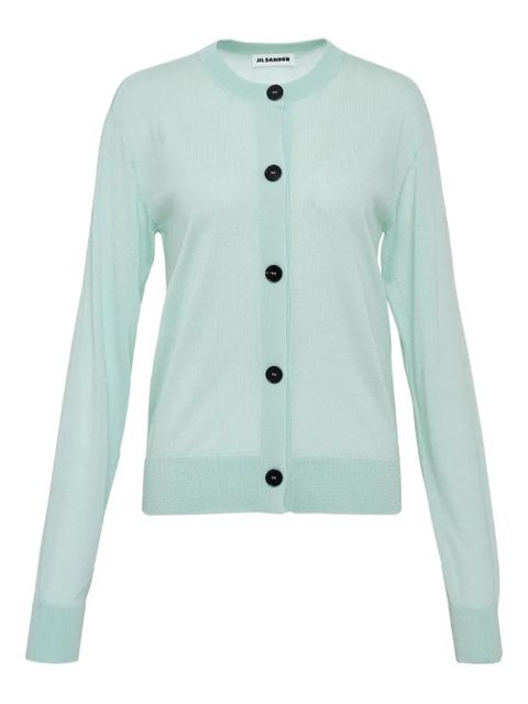 Jil Sander crew-neck cardigan - Green - zdjęcie produktu nr 1