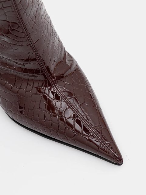 Le Silla kozaki Stivale Bella damskie kolor bordowy na szpilce 4236C080BLPPLYL160