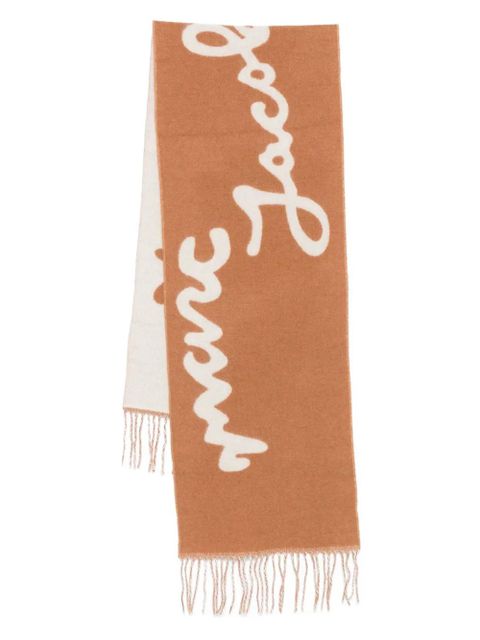 Marc Jacobs logo-lettering wool scarf - Neutrals - zdjęcie produktu nr 1
