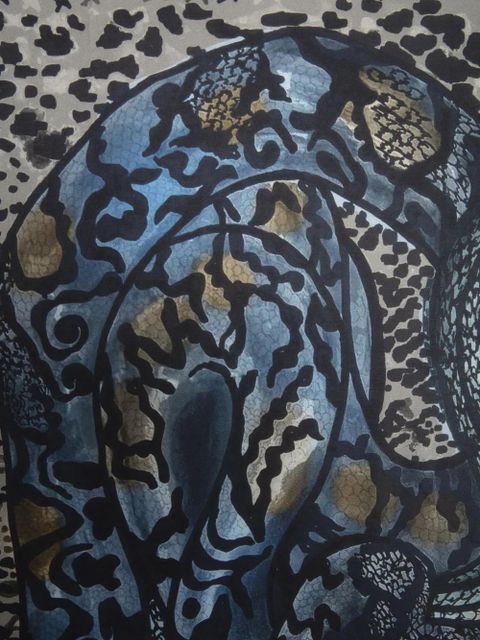 Zadig&Voltaire Billie Snales-print scarf - Grey