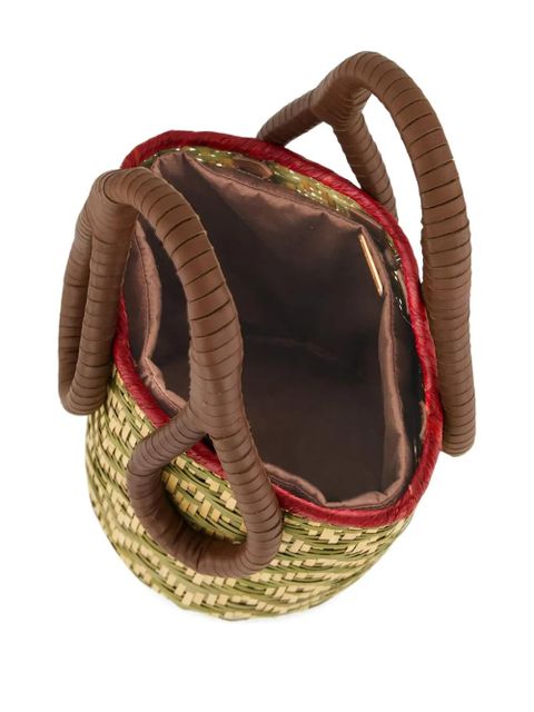 Johanna Ortiz mini Understanding Of The Cosmos woven bucket bag - Green