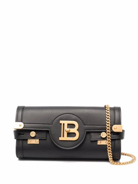 Balmain logo-clasp leather clutch - Black - zdjęcie produktu nr 1