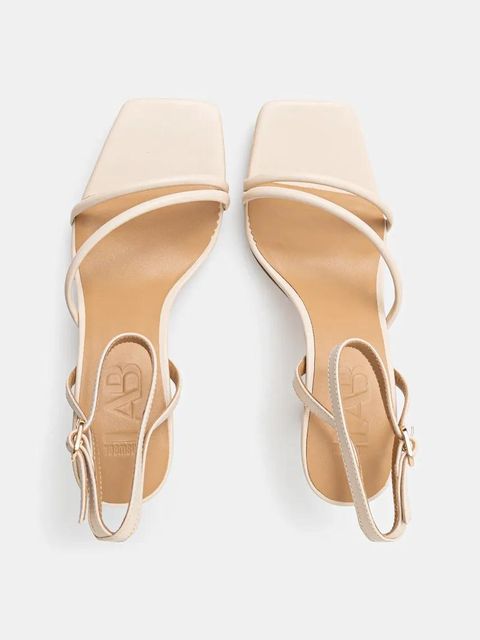 Answear.LAB sandały skórzane kolor beżowy