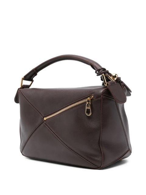 LOEWE zip-fastening lambskin clutch bag - Brown