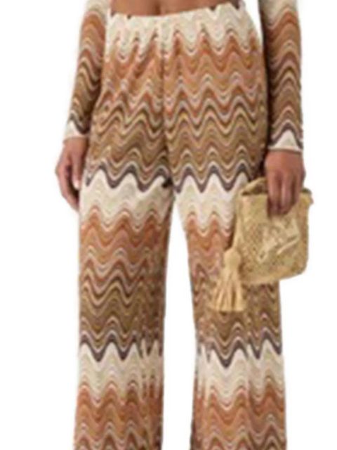 MC2 Saint Barth wave-pattern raschel-knit trousers - Brown